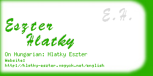 eszter hlatky business card